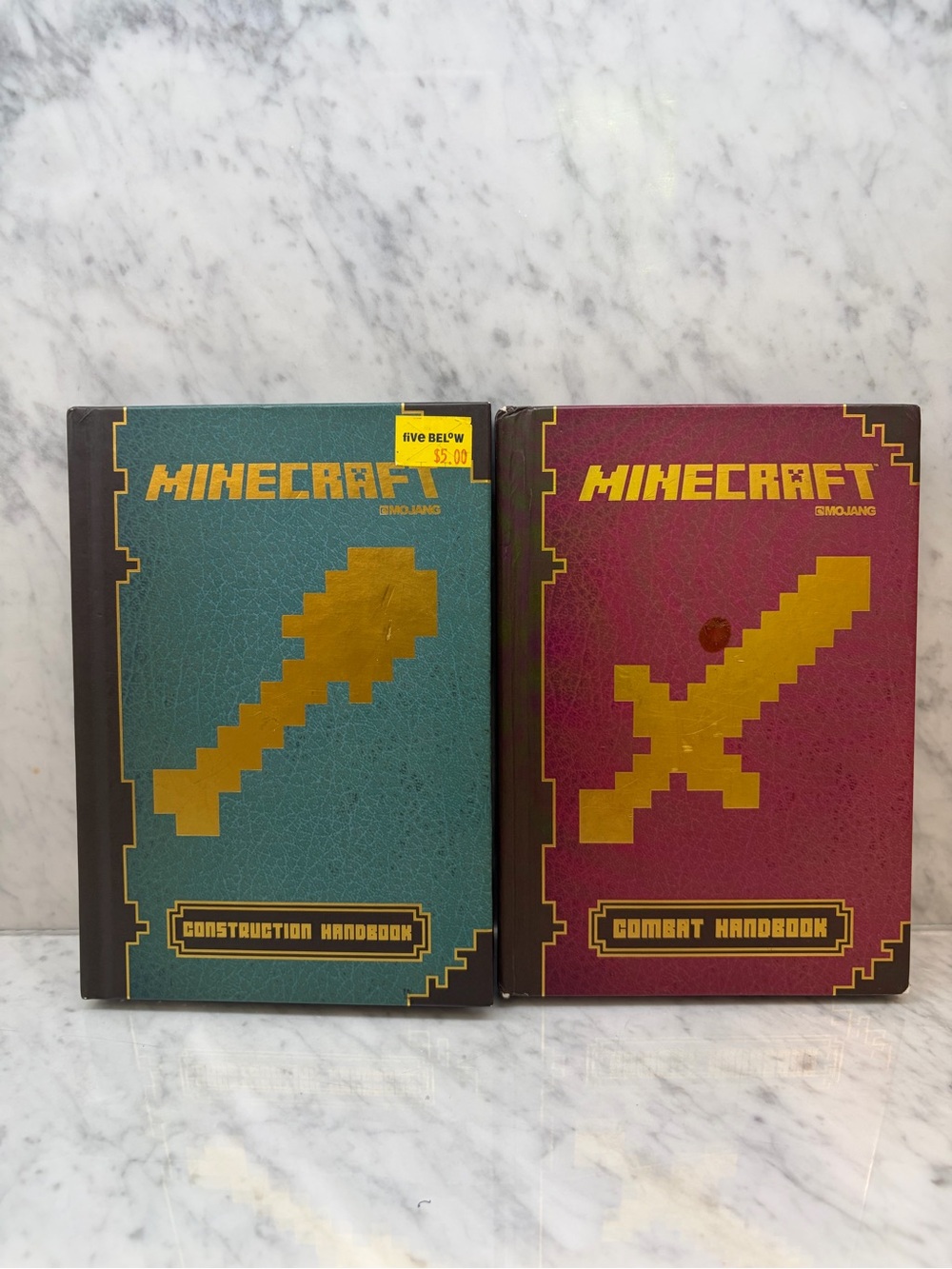 Minecraft Construction & Combat Handbooks Hardcover Book Set of 2